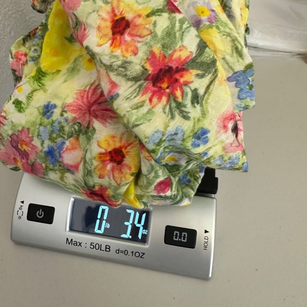 LoveShackFancy Lumiere Top Cotton Silk Bright Yellow Floral Size XS Coquette - Picture 12 of 12